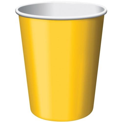 Creative Converting Paper Hot & Cold Cups 9 Ounces 8/Pkg-Yellow