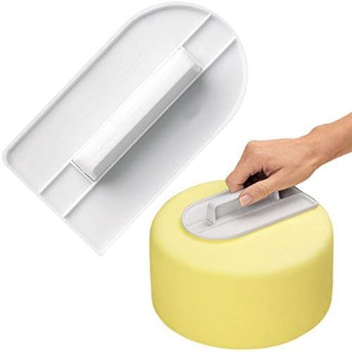 Fondant Smoother Cake Smoothing Tool & Cutter 6pcs Embosser/Round Edger/Sharp Edger DIY Decorator Finisher Tool for Pastry Fondant Sugarcraft Buttercream Icing Frosting