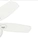 Hunter Fan Company, 52105, 42 inch Builder Snow White Ceiling Fan with LED Light Kit and Pull Chain