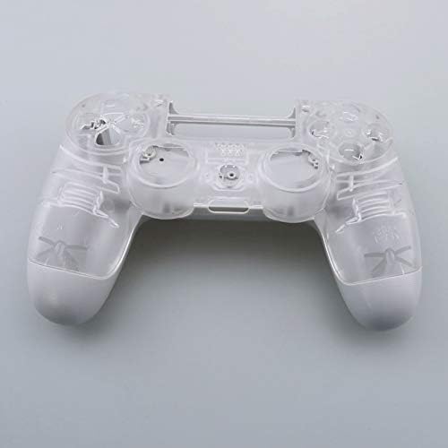 Front+Back Shell Housing Case Cover Protector for Sony PS4 Pro Wireless Dualshock 4 Pro Controller JDS040 JDM-040 Upper Housing Shell Case (Clear)