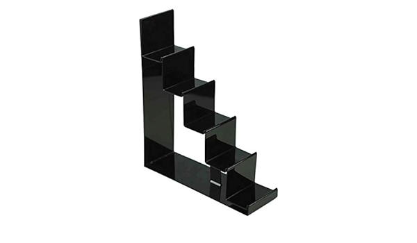 EXPOSITOR ESCALERA DE METACRILATO NEGRO, 5 ALTURAS : Amazon ...