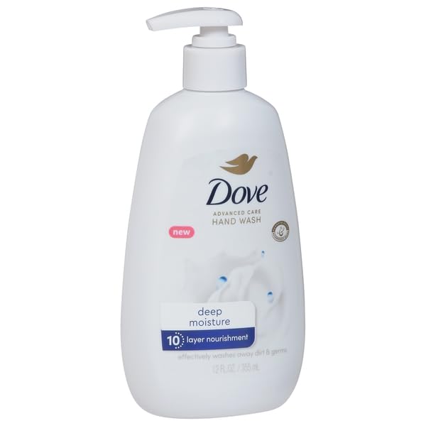 DOVE ADVANCED CARE DEEP MOISTURE HAND WASH FOR SOFT, SMOOTH SKIN, MORE MOISTURIZERS THAN THE LEADING ORDINARY HAND SOAP, 12 OZ
