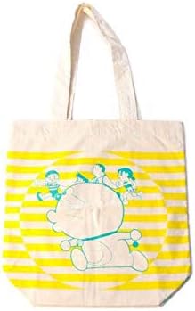 Amazon Co Jp Asoko ドラえもん コラボ 黄ボーダー 緑ドット トートバッグ Asoko De ドラえもん てんとう虫コミックス ホビー 通販