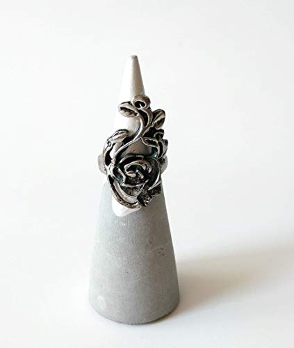Set of 3 Concrete Ring Cones for Jewelry Storage and Organization