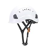 Uninova Safety Hard Hat - Adjustable ABS Climbing Helmet - 6-Point Suspension, Perfect for Riding, Climbing and Construction (White)