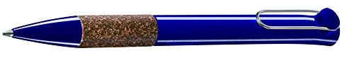 Pelikan Zett Ballpoint Pen with Cork Finger Grip, Medium Line, Blue Pen/Black Ink, Gift Boxed (967992)