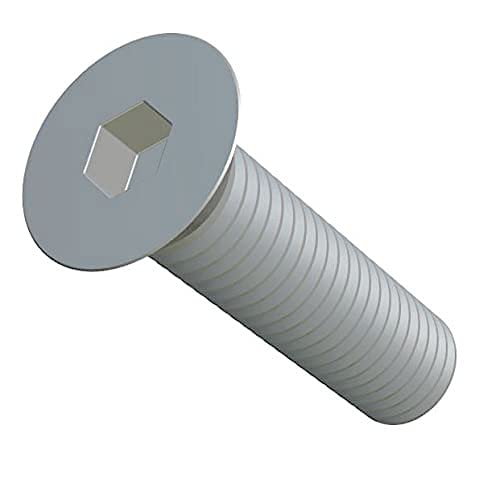 M8X40-10.9 Hex Socket Allen Screw, Countersunk Machine Screw, Flat Head Fastener, 8mm Zinc Plated Steel Screws Suitable for Metal, Construction, Installation, DIY (Pack of 10)