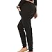 [E308P-BK-M] Coco-Limon Womens Jogger, Fleece, Rib Trimming, Side Pockets Black Medium