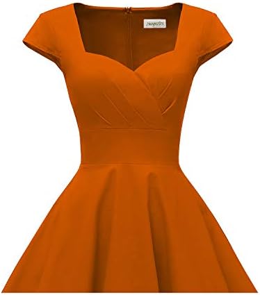 Hanpceirs Women's Cap Sleeve 1950s Retro Vintage Cocktail Swing Dresses with Pocket 4 Hanpceirs Women's Cap Sleeve 1950s Retro Vintage Cocktail Swing Dresses with Pocket