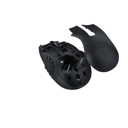 Naga V2 HyperSpeed - Souris de Jeu MMO sans Fil Ergonomique (avec 19 Boutons programmables, sans Fil HyperSpeed (2,4 GHz), Bluetooth, jusqu'à 250 Heures, capteur Optique Focus Pro 30K) Noir