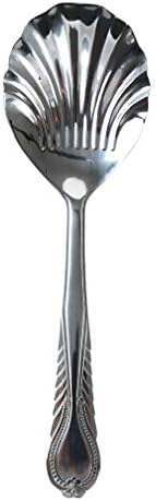 Weiy Shell Shaped Spoon Stainless Steel Dinner Table Mixing Spoon Dessert Coffee Sugar Spoon for Ice-Cream Milkshake Coffee