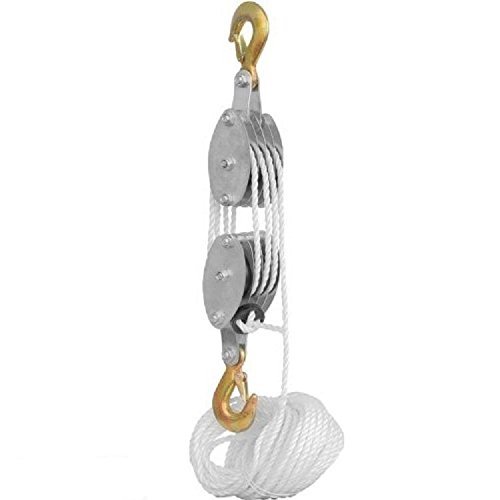 2 Ton Rope Hoist Pulley Wheel Block and Tackle 4,000lb Wild Game Deer Hanger NEW by Pulley