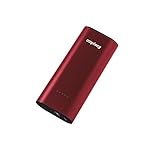 EasyAcc Metal 6700mAh (2.4A Output & 2A Input) Power Bank External Battery Pack for Smartphones Tablets and More - Black & Red