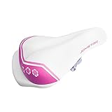 DRBIKE Bike Seat for for 12 14 16 18 Inch Kids Bike, Child Bike Replacement Saddle for Girls Bike, Pink & Purple