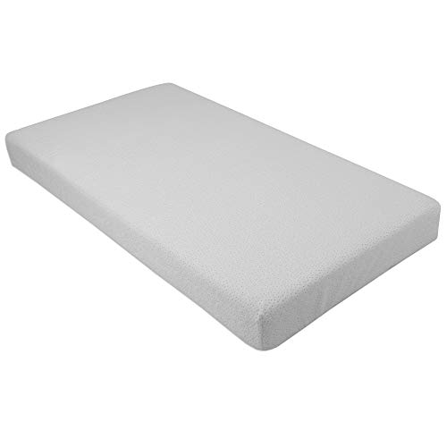 Clevr Premium Gel Memory Foam Baby & Toddler Crib Mattress with Waterproof Ultra Soft Bamboo Fabric Cover, Removable Washable White Cover
