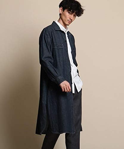 Amazon タケオキクチ カジュアルシャツ 綿麻デニムロングcpoシャツ メンズ ネイビー 093 01 S シャツ 通販