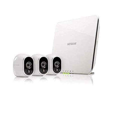 Arlo HD Smart Home 3 HD-Überwachungskameras und Sicherheitssystem (Kabel, Indoor/Outdoor, Bewegungssensor, Nachtsicht) weiß, 