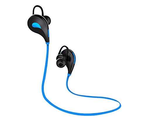 Bluetooth Sport Earphones for Huawei Mate 20 Pro Smartphone Wireless Sound Button Hands Kit In-Ear Universal (Blue)