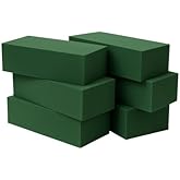 Mindful Design 6-Pack Floral Foam Blocks Dry & Wet for Fresh and Artificial Flowers, 7.8” L x 3.5” W x 2.4” H – Ideal for Wed