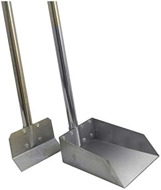 Pooper Scooper with Aluminum Handle for Pets Rake or Spade Strong Lightweight (with Spade)