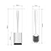 ESTTOP Toilet Brush and Holder, Bathroom Toilet Bowl Brush Set, Silicone Toilet Cleaning Brush Kit with Soft Bristle (White)