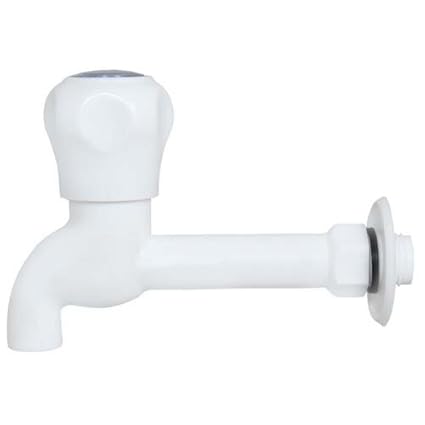 Shruti PVC Long Body Bib Cock/Tap with PVC Flange. Made by 100% Virgin Heavy PVC Material - 1337