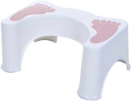 HYP-Toilet Stool Bathroom Stool for Better and Healthier Results Most Ergonomic Add Stool Adult Toilet Stool Bench Child Child Foot ?Light pink