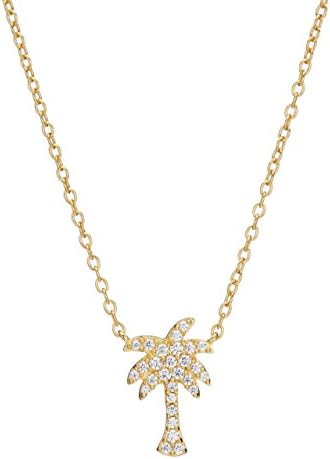 Palm Tree Necklace (14k yellow gold)