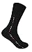 3 Pack Mens Loose Non Binding Wide Top Antibacterial No Sweat Bamboo Dress Socks (7-12 US, Black)