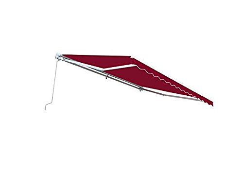 ALEKO AW13X10BURG37 Retractable Patio Awning 13 x 10 Feet Burgundy