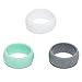 Camknn Women’s Silicone Wedding Ring Bands –3 Pack – Glitter Teal,Gray, White