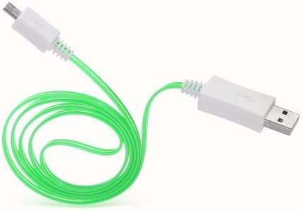 Importer520 (TM) Green Visible LED Light Up Micro USB Data Charging Cable Cord for Controller Charging Cable for Xbox One - LED Green
