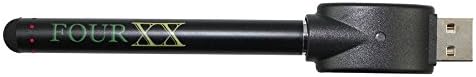 Flat Black O Pen - Battery - 510 thread - Red LED Stylus by FourXX