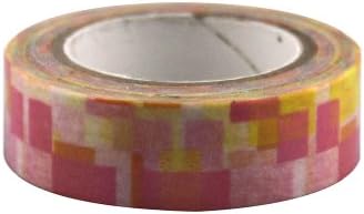 Lychee Craft Pink Grid Washi Tape DIY Sticker