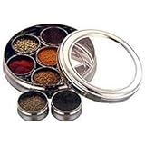 Stainless Steel transparent Masala Dabba Spice Container Box Indian Masala Dabba Masala Box Kitchen Spice Box Spice Box 7 Con