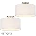 Set of 2 Adams Brushed Nickel White Drum Shade Ceiling Light