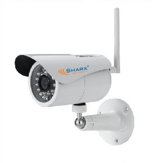 Sharx Security SCNC3804 High Definition 720P Mini Wifi Weatherproof Outdoor IP Network Camera with Infrared Night Vision and built in DVR