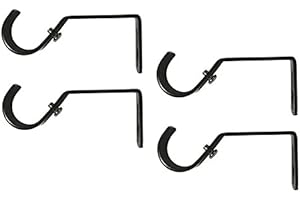 TEJATAN Curtain Bracket (Set of 4, Black)