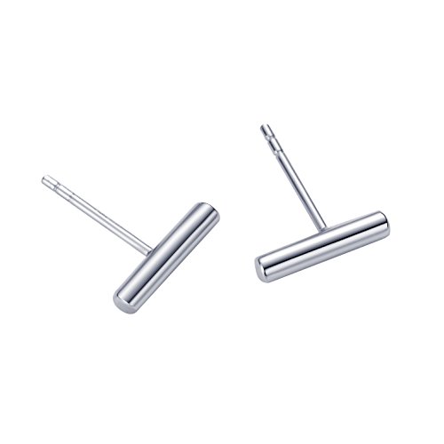 S.Leaf Minimalist 925 Sterling Silver Stud Earrings Bar Earrings Line Earrings Stick Earrings