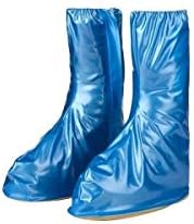 Xhyrb レインブーツ ファッションメンズ ウィメンズ高い靴カバー 防水レインブーツ レインの乗馬靴カバー 防水靴 長靴 Color Size 防雨カバー 輸入 Blue M