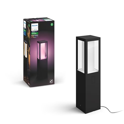 Philips Hue Impress Aussen-Sockelleuchte, Gartenbeleuchtung, Schwarz