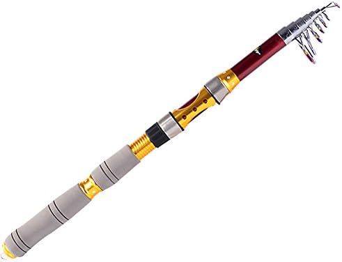Mini Portable Adjustable Carbon Fiber&alloy Pocket Fishing Rod Pole Pen, Travel Spinning Fishing Rod Pole Telescopic Sea Rod 2.1m