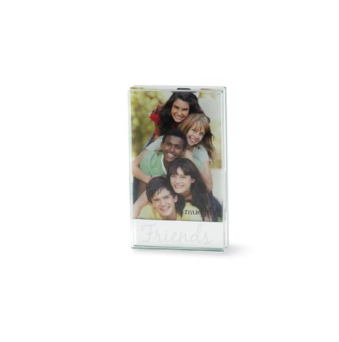 Mud Pie Clear Glass Frame, Friends, 4 1/4"X2 1/2"X3/4"