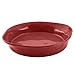 Rachael Ray Cucina Stoneware 3-Piece Round Casserole & Lid Set, Cranberry Red