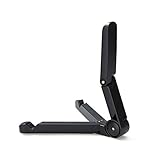Happy Hours New Universal Multi-angle 180 Degree Horizontal & Vertical Mount Black Premium Plastic Light Weight Portable Adjustable Fold-up Stand Cradle Holder Bracket Mount For Apple iPad Samsung Galaxy Tab 7