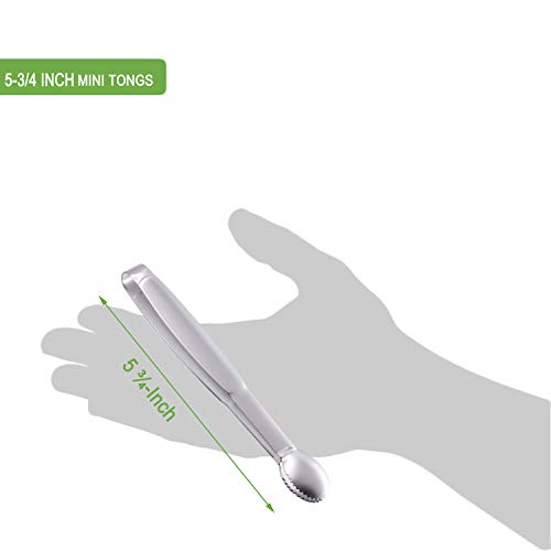 image for HINMAY Mini Appetizers Tongs Serving Tongs 5-3/4