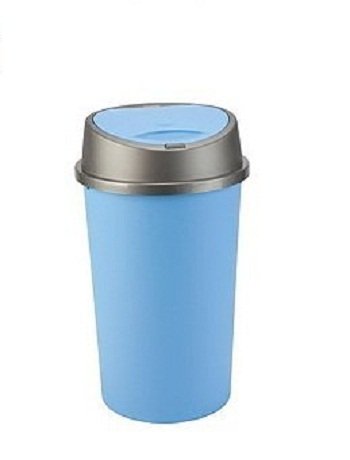 Plastic Bin Touch Top Bin 45 Blue With Platinum Lid Amazon Co