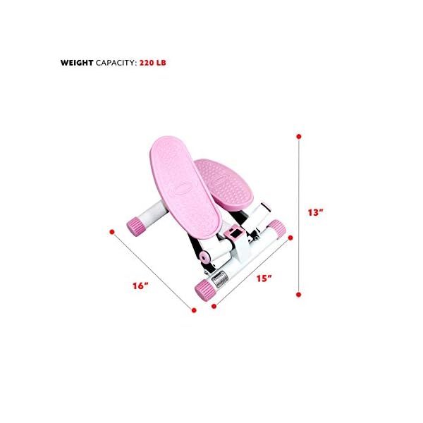 Sunny-Health-Fitness-P8000-Pink-Adjustable-Twist-Stepper-Step-Machine-wLCD-Monitor Sunny Health & Fitness P8000 Pink Adjustable Twist Stepper Step Machine w/LCD Monitor