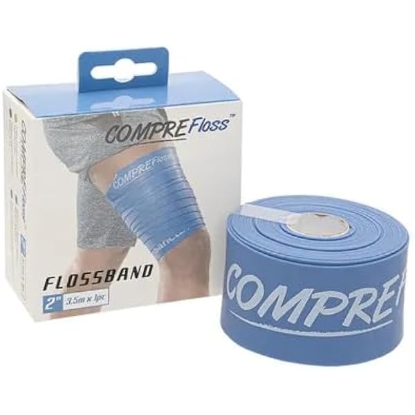 Comprefloss FlossBand - Level 2 Medium Blue, 1m X 2m Muscle Compression Band For Recovery & Mobility - View #3