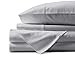 Mayfair Linen 100% Egyptian Cotton Bed Sheets Queen Set - Luxury 800 Thread Count Queen Size Sheets Set, Soft, Cooling, Fully Elasticized Sateen Weave Hotel Quality Bedding Set (4 PC, Silver Grey)